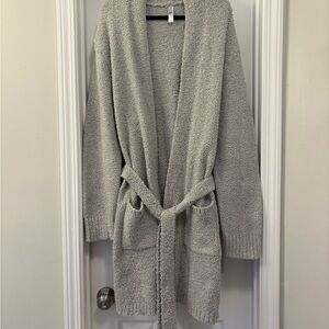 SKIMS Cozy Knit Grey Robe